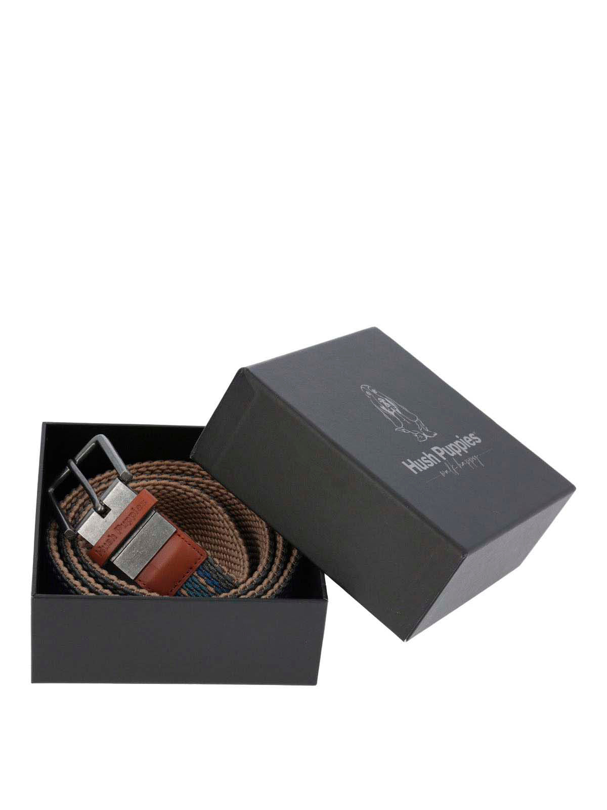 Cinturon Cuero /Elastano Hombre Hp Rev Fabero Multicolor Hush Puppies