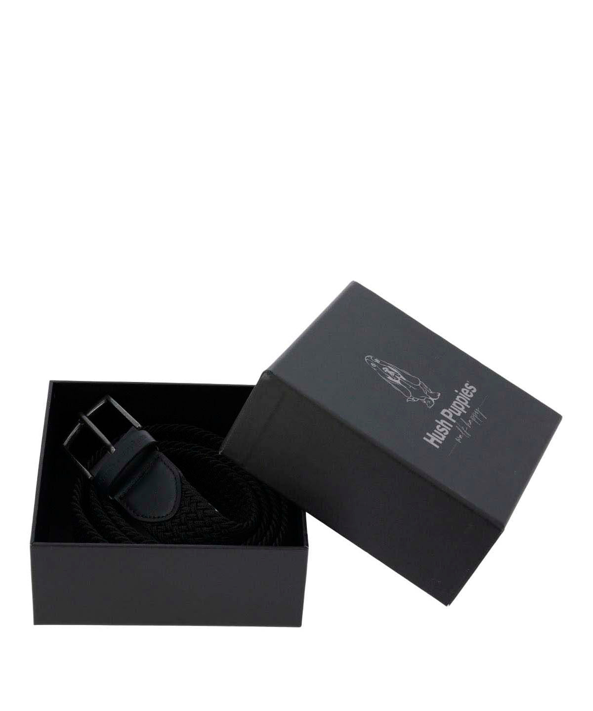 Cinturon Cuero /Elastano Hombre Hp Frades Negro Hush Puppies