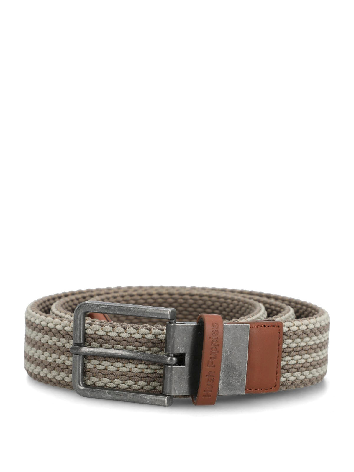 Cinturon Cuero Hombre Hp Rev Fausto Café Hush Puppies