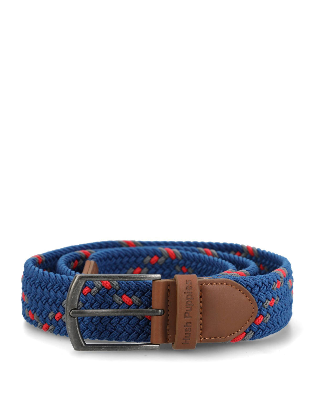 Cinturon Cuero Hombre Hp Fabio Azul Hush Puppies