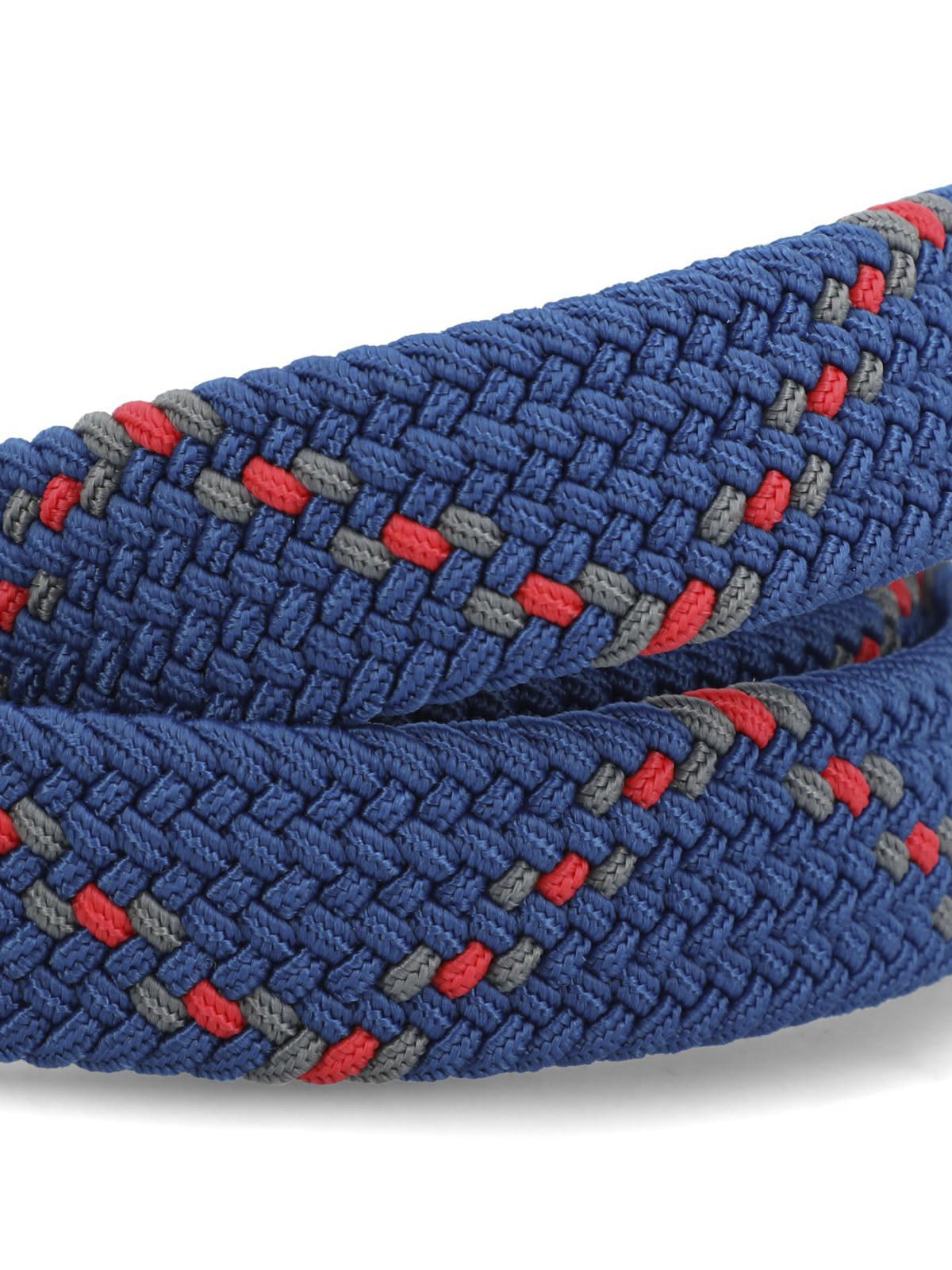 Cinturon Cuero Hombre Hp Fabio Azul Hush Puppies