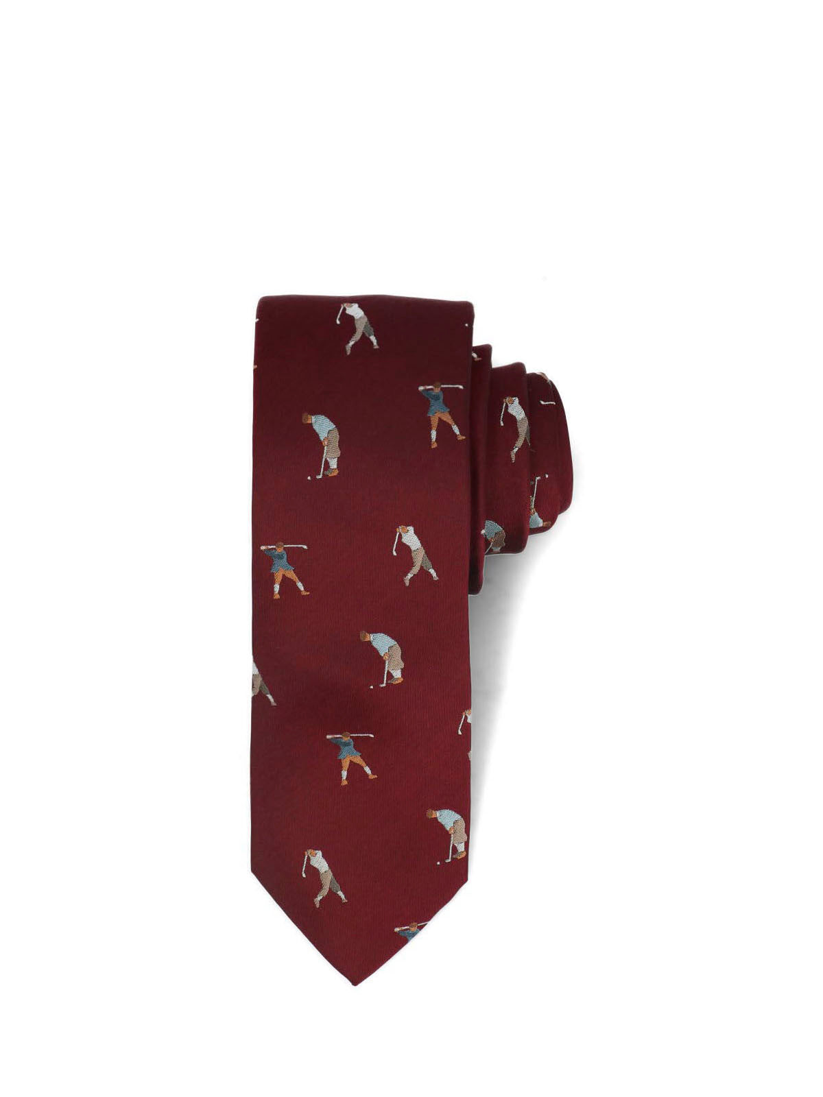 Corbata Seda Hombre Hp Tie Golf Rojo Hush Puppies