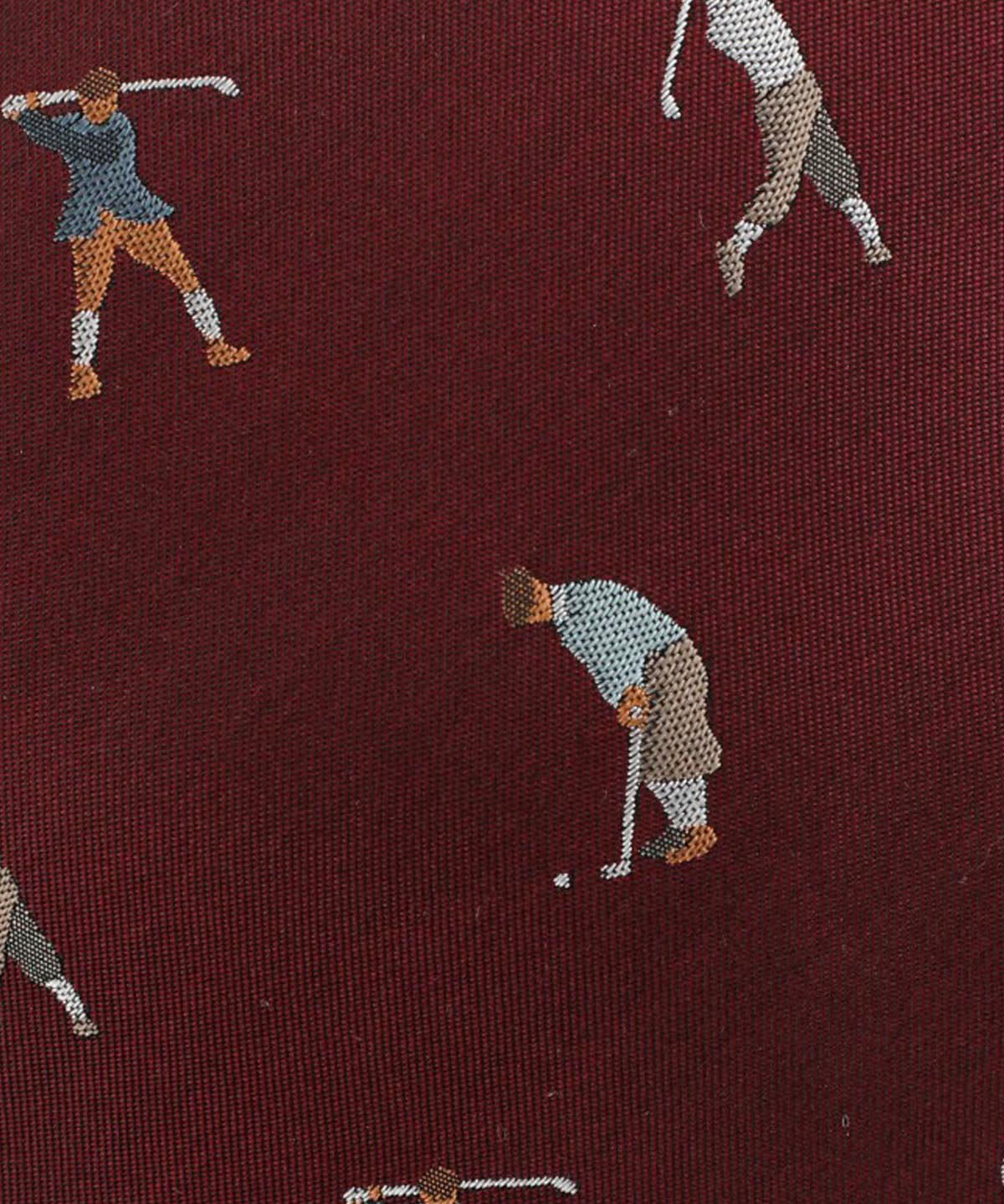 Corbata Seda Hombre Hp Tie Golf Rojo Hush Puppies