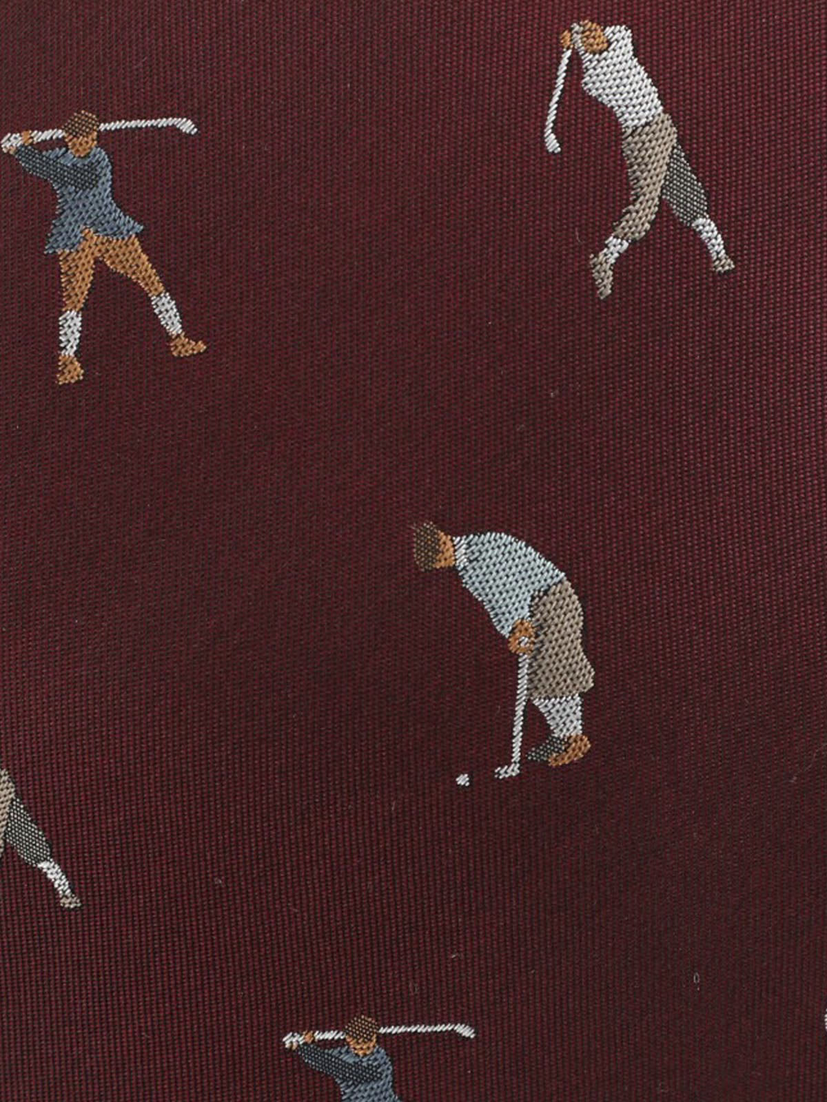 Corbata Seda Hombre Hp Tie Golf Rojo Hush Puppies