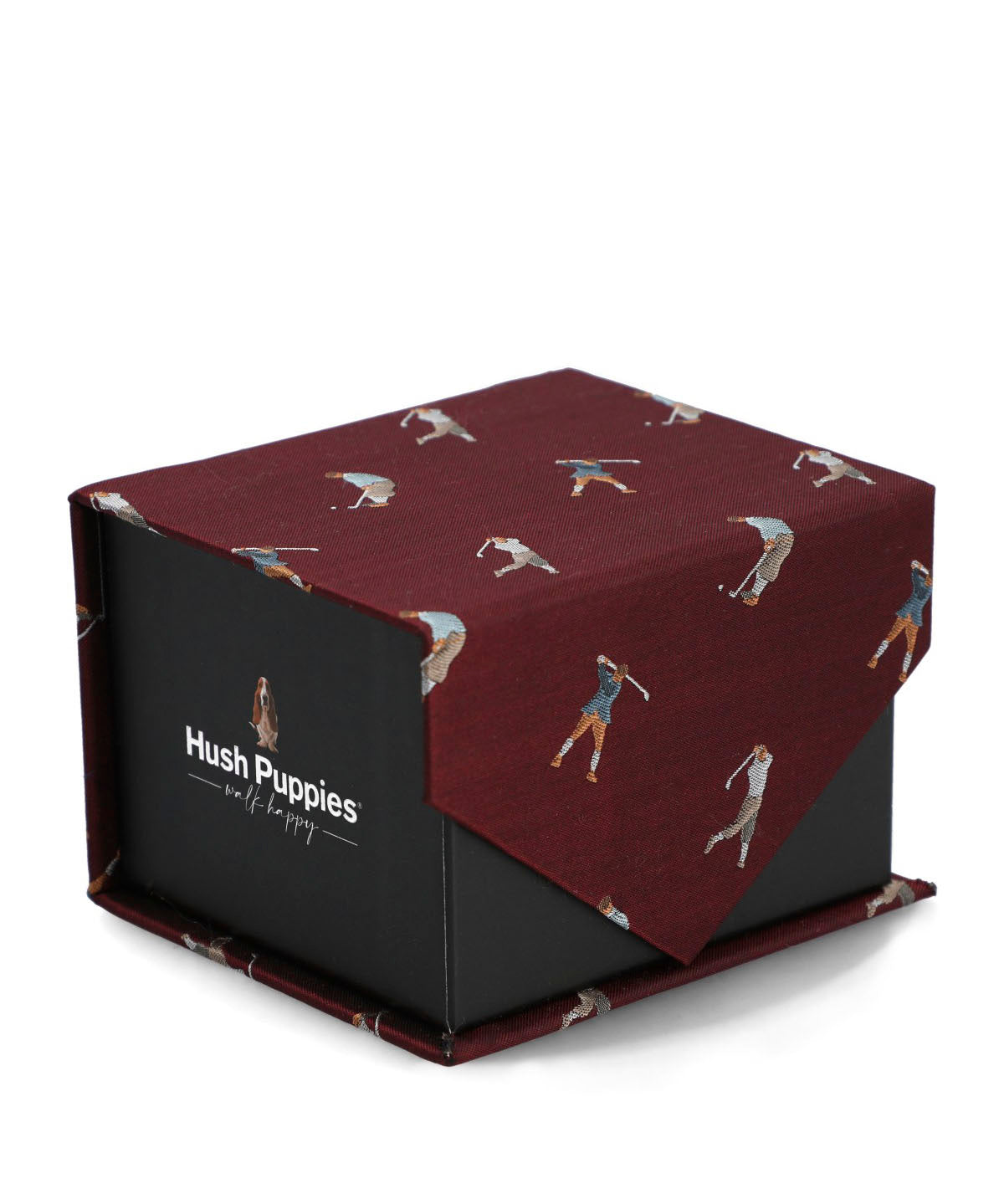 Corbata Seda Hombre Hp Tie Golf Rojo Hush Puppies