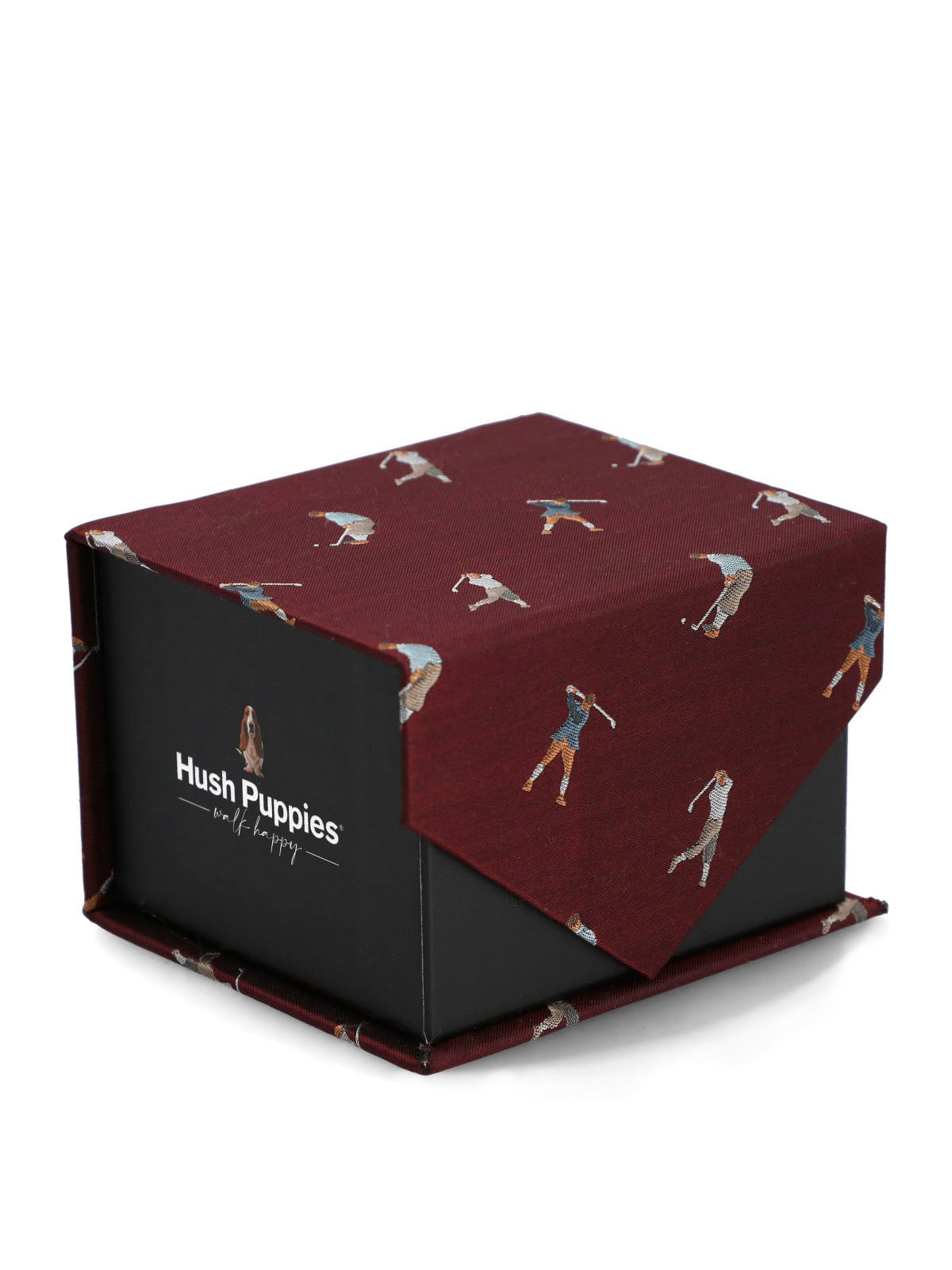 Corbata Seda Hombre Hp Tie Golf Rojo Hush Puppies