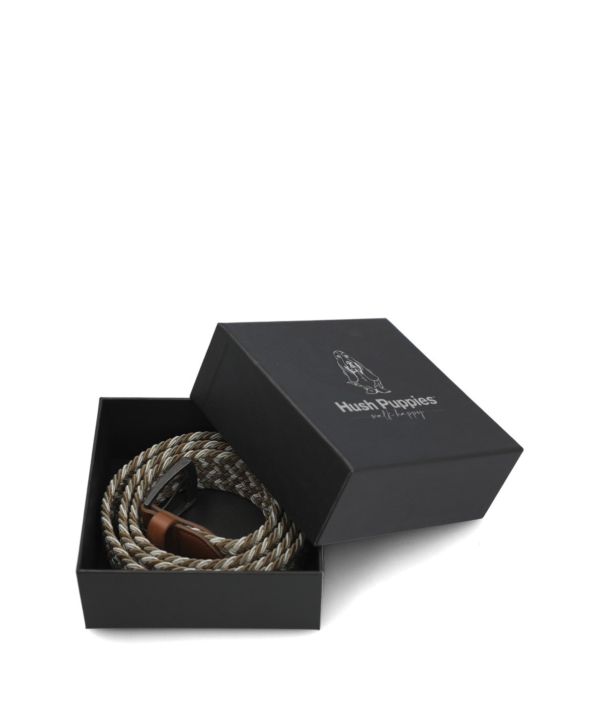 Cinturon Cuero /Elastano Hombre Hp Finn Café Hush Puppies