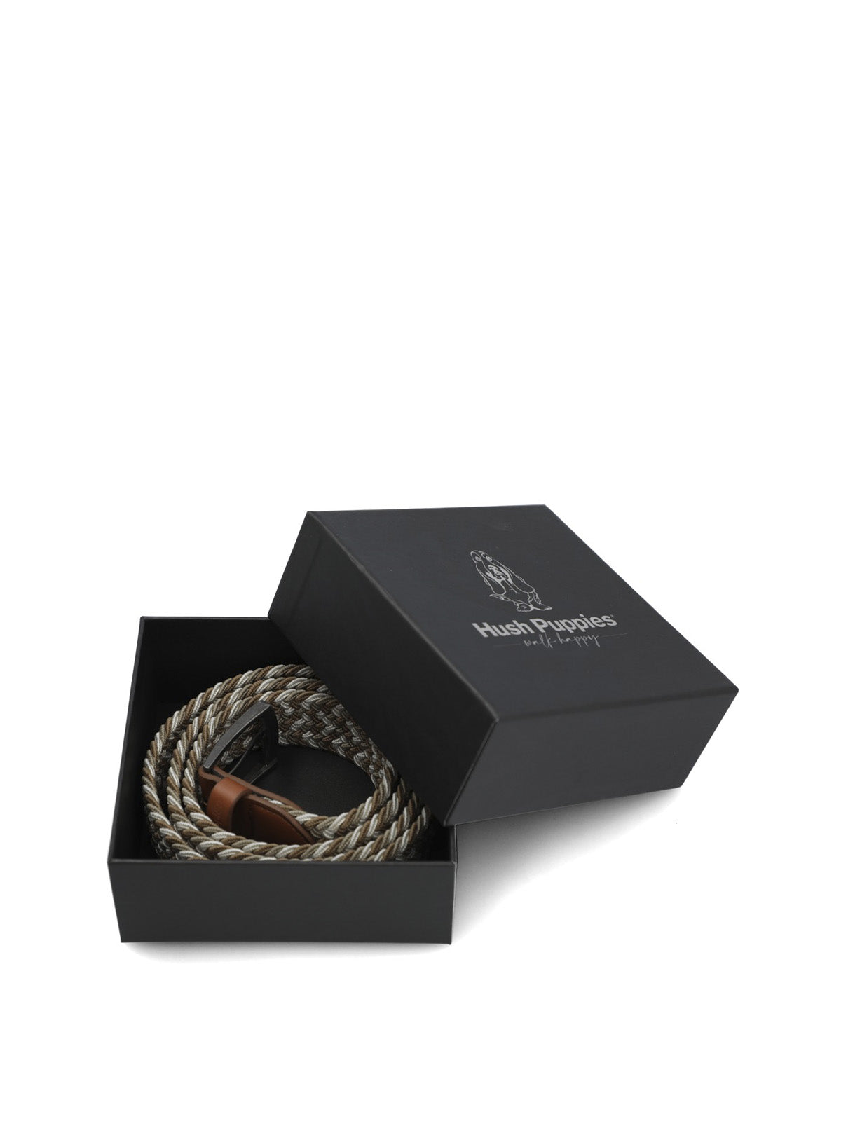 Cinturon Cuero /Elastano Hombre Hp Finn Café Hush Puppies