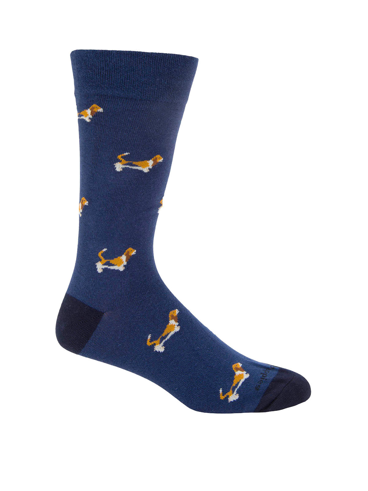 Calcetin Algodón Hombre C Cuff Basset Azul Hush Puppies