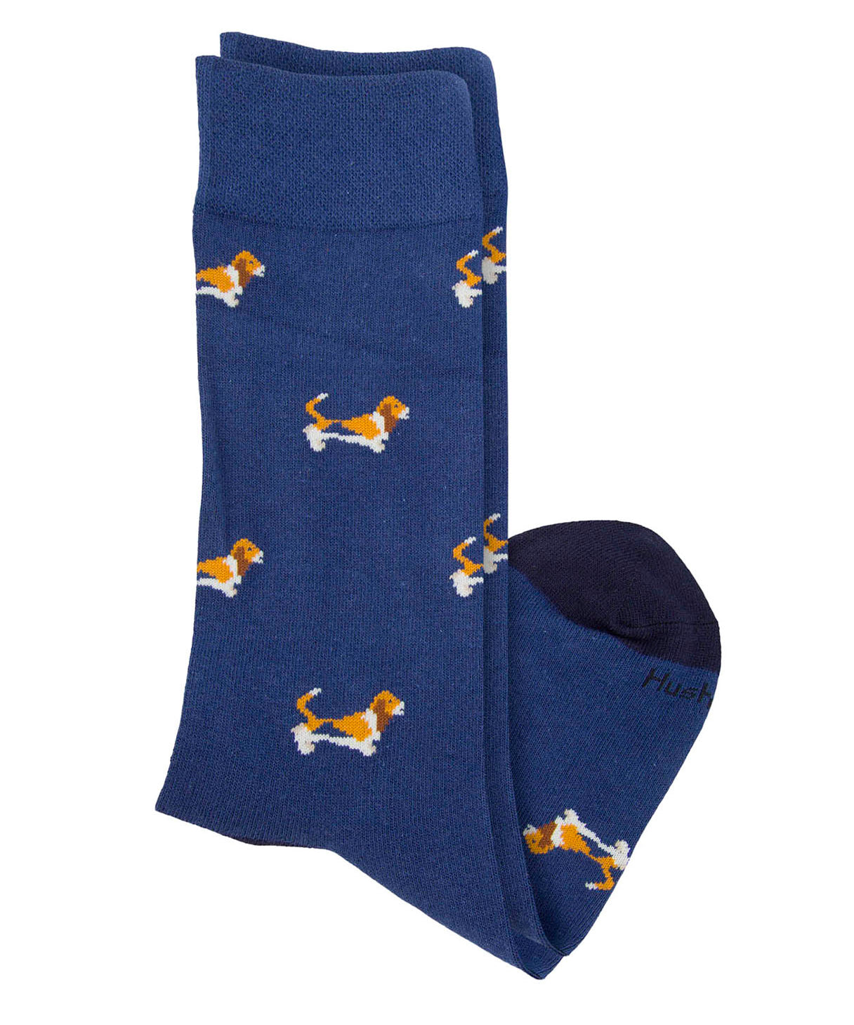 Calcetin Algodón Hombre C Cuff Basset Azul Hush Puppies