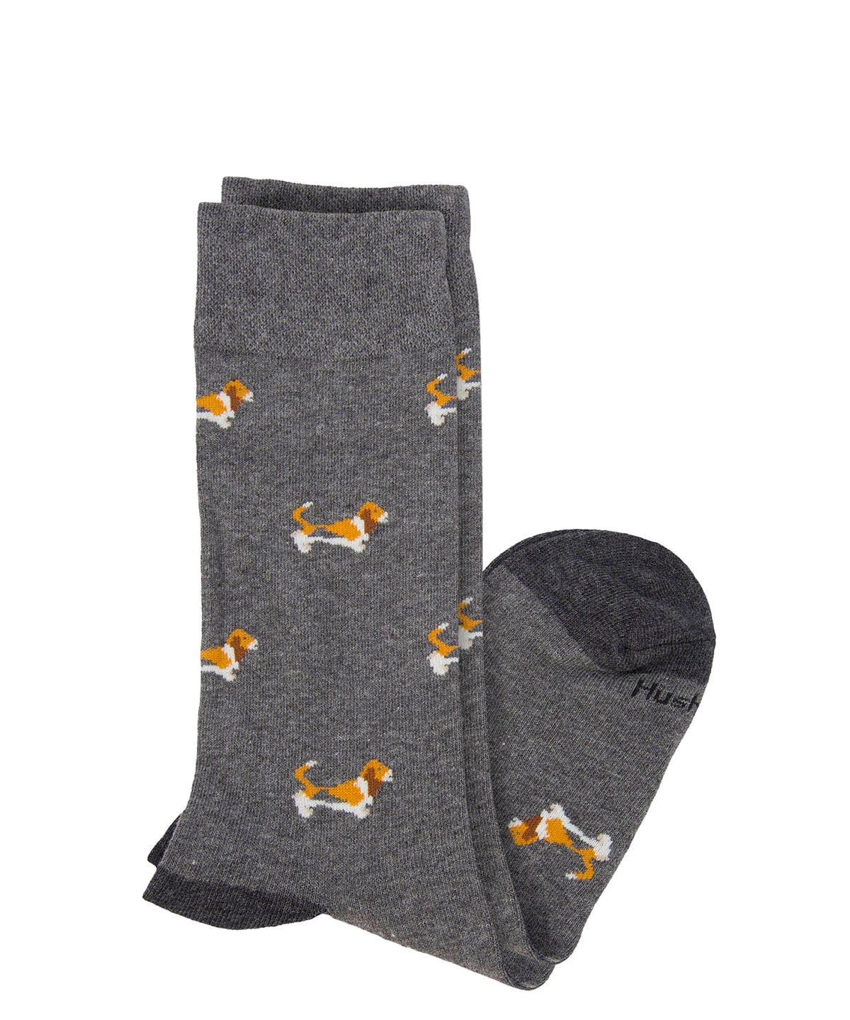 Calcetin Algodón Hombre C Cuff Basset Gris Hush Puppies