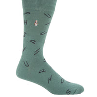 Calcetin Algodón Hombre C Cuff Letter Verde Hush Puppies