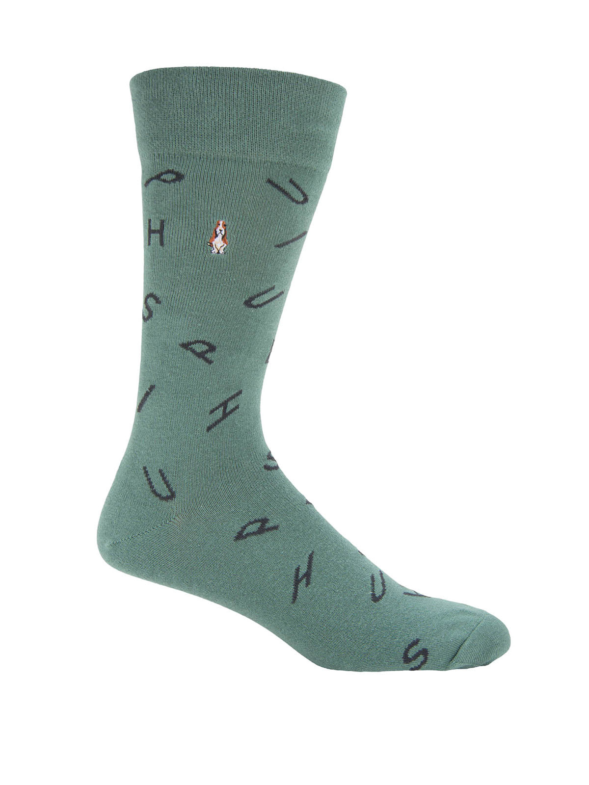 Calcetin Algodón Hombre C Cuff Letter Verde Hush Puppies