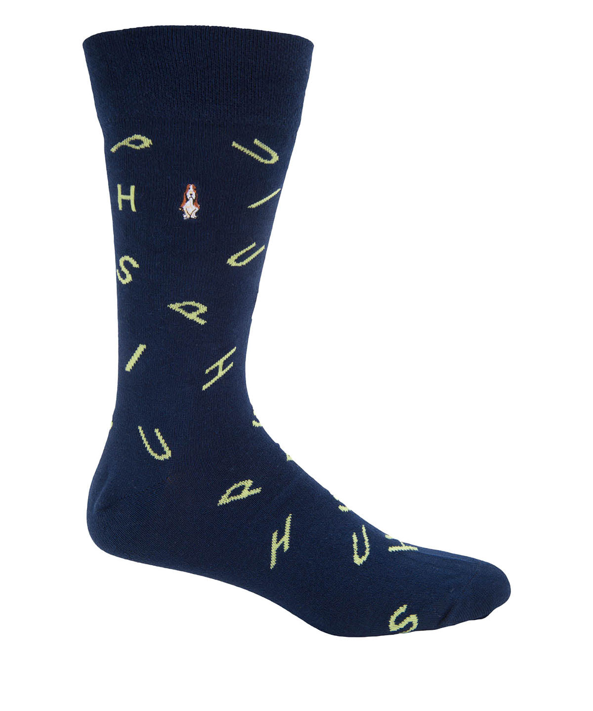 Calcetin Algodón Hombre C Cuff Letter Azul Hush Puppies