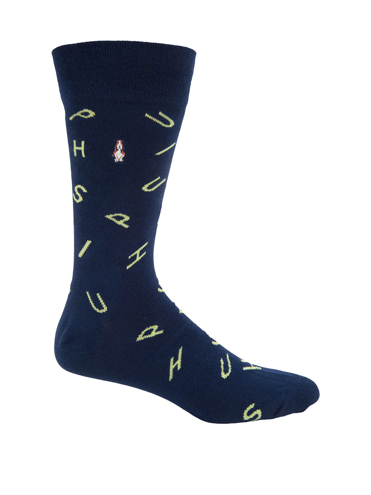 Calcetin Algodón Hombre C Cuff Letter Azul Hush Puppies