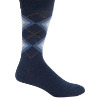 Calcetin Algodón Hombre C Cuff Argyle Azul Hush Puppies