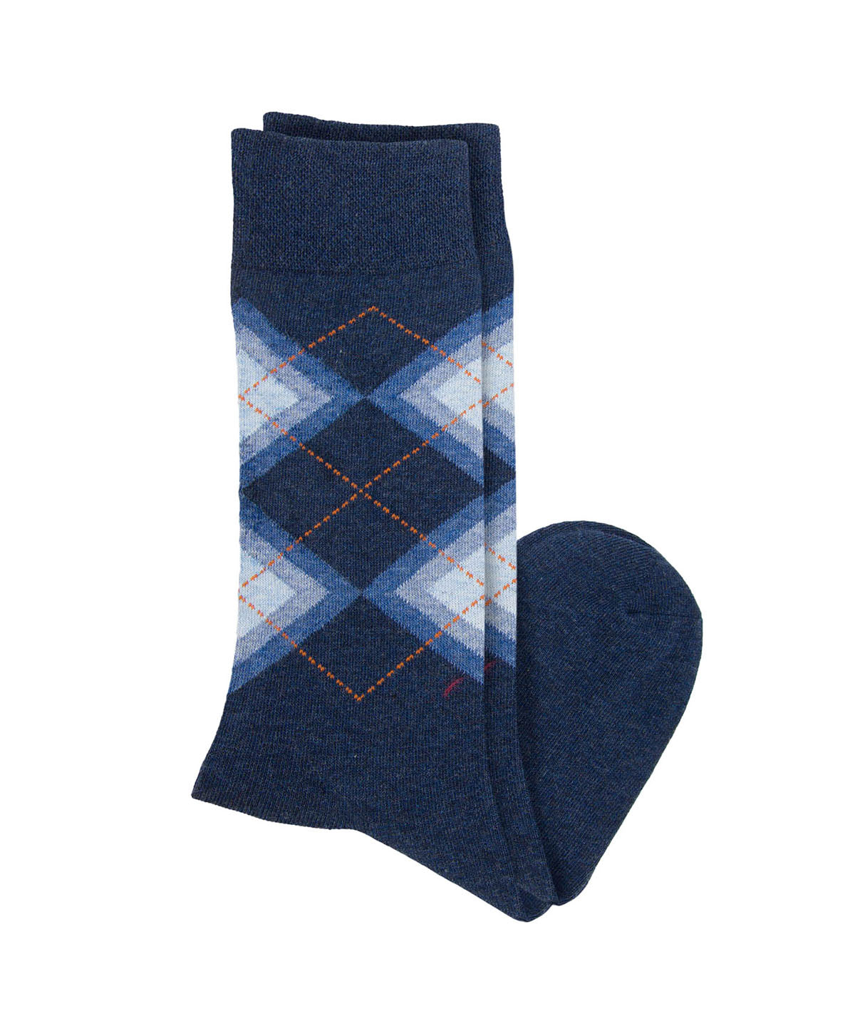 Calcetin Algodón Hombre C Cuff Argyle Azul Hush Puppies
