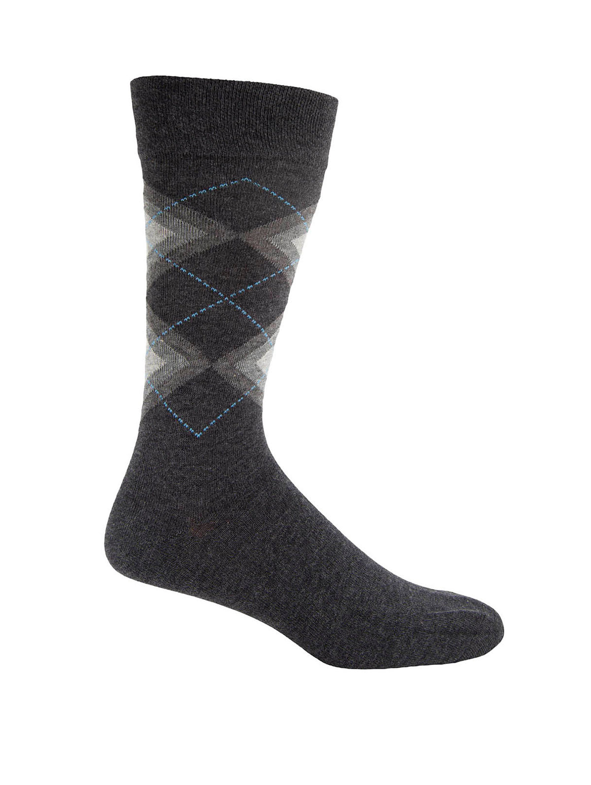 Calcetin Algodón Hombre C Cuff Argyle Gris Hush Puppies