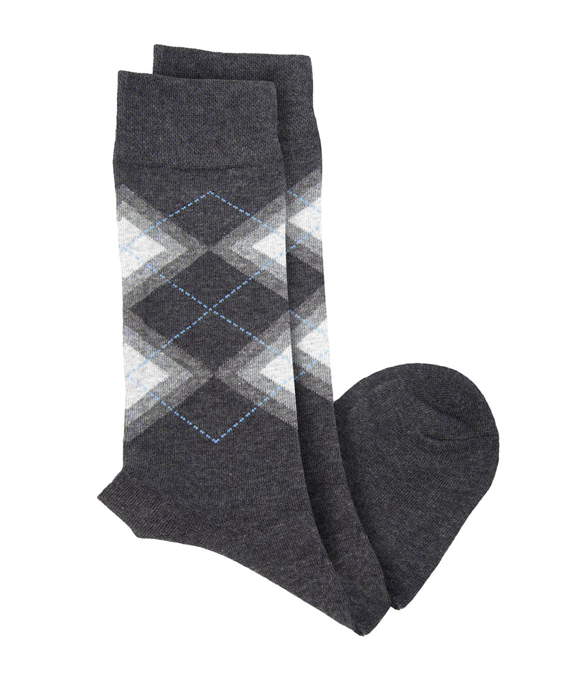 Calcetin Algodón Hombre C Cuff Argyle Gris Hush Puppies