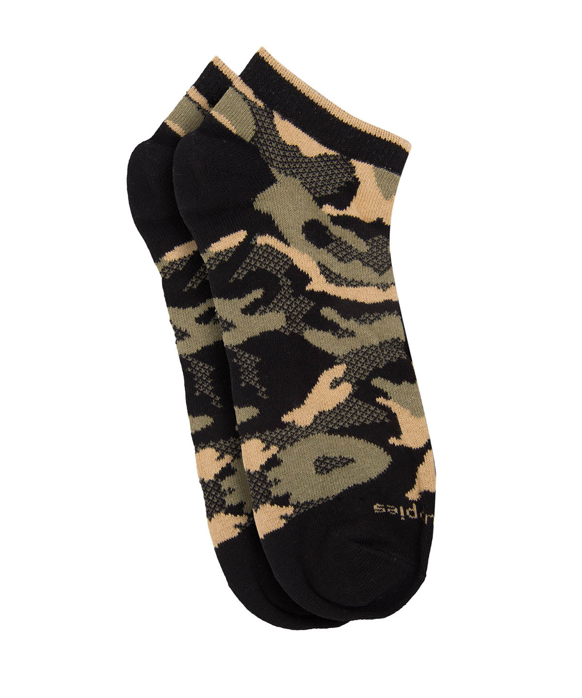 Calcetin Algodón Hombre Ped Camo Negro Hush Puppies