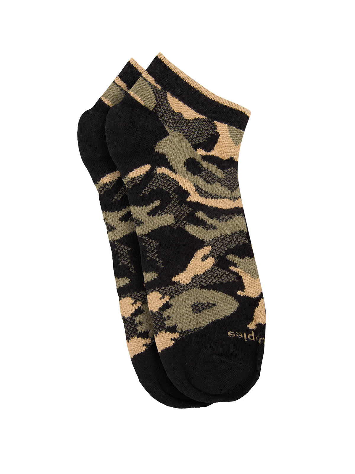 Calcetin Algodón Hombre Ped Camo Negro Hush Puppies