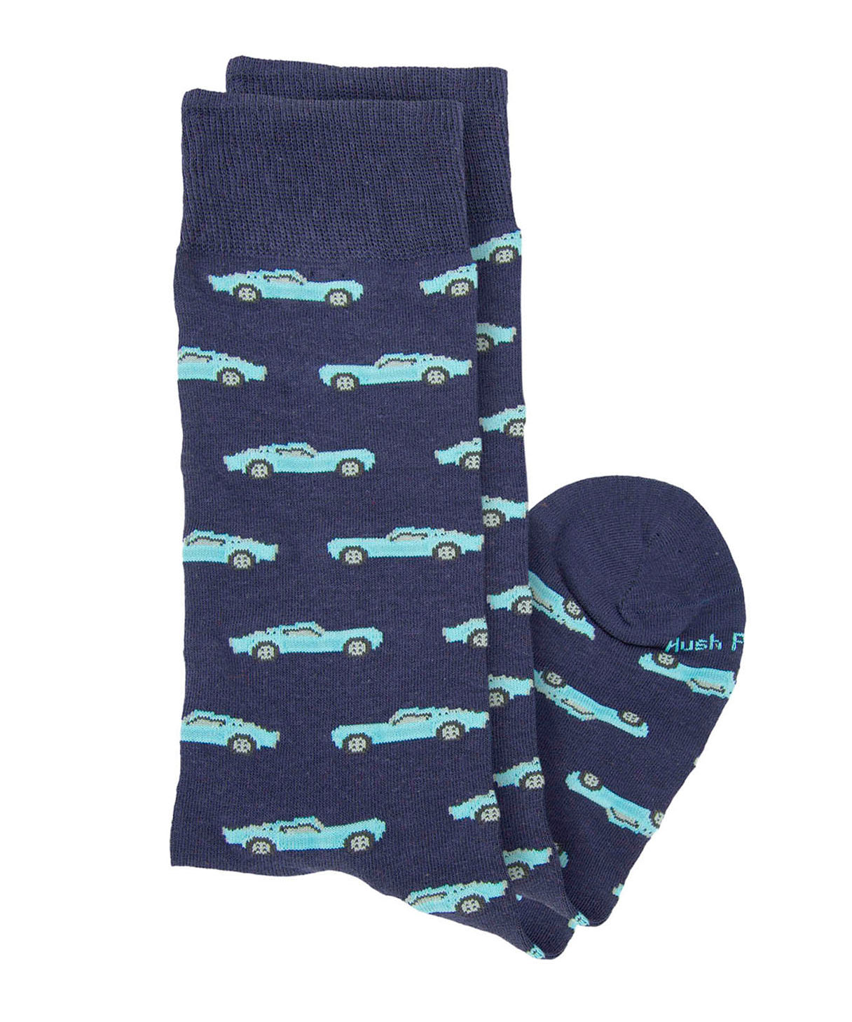 Calcetin Algodón Hombre C Vintage Car Azul Hush Puppies