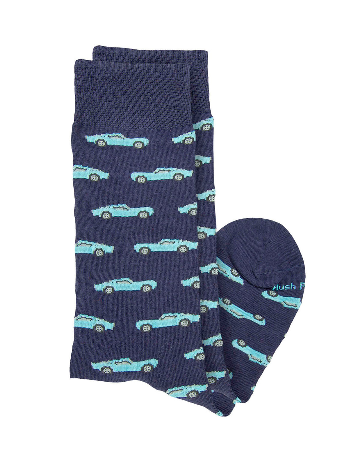 Calcetin Algodón Hombre C Vintage Car Azul Hush Puppies