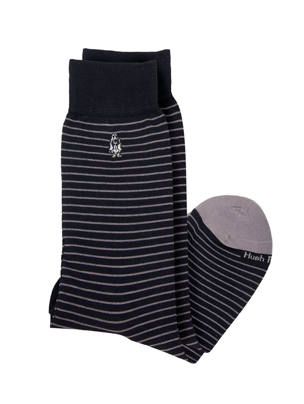 Calcetin Algodón Hombre D Lines Dog Negro Hush Puppies