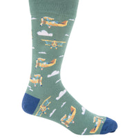 Calcetin Algodón Hombre C Cuff Aviator Verde Hush Puppies