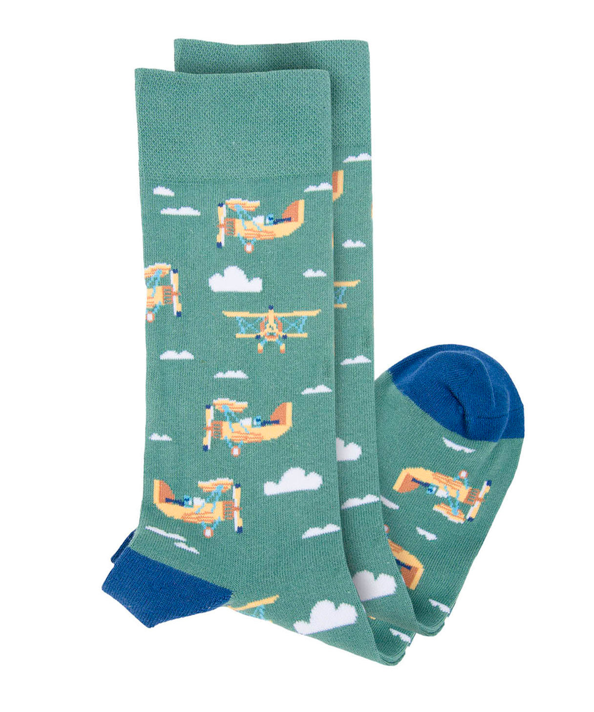 Calcetin Algodón Hombre C Cuff Aviator Verde Hush Puppies