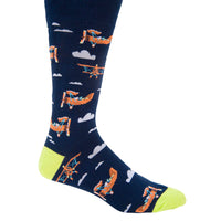 Calcetin Algodón Hombre C Cuff Aviator Azul Hush Puppies