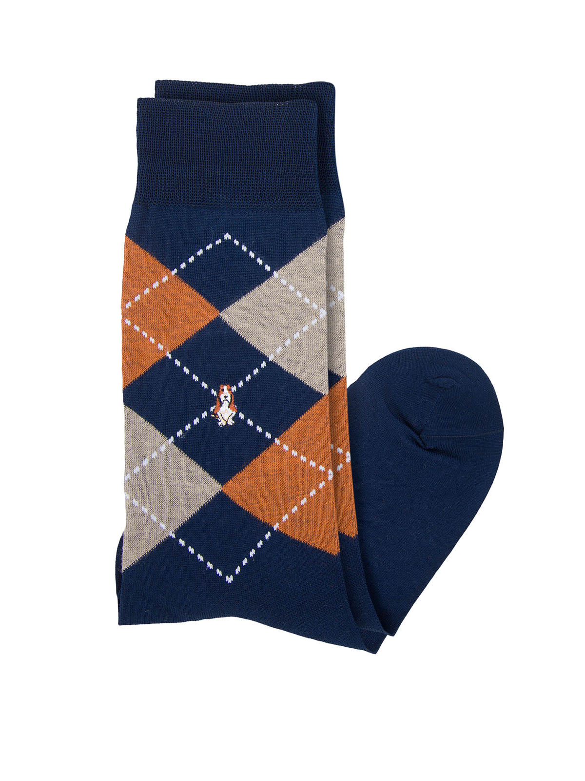 Calcetin Algodón Hombre D Rombos Azul Hush Puppies