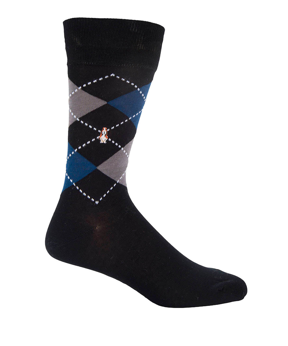 Calcetin Algodón Hombre D Rombos Negro Hush Puppies