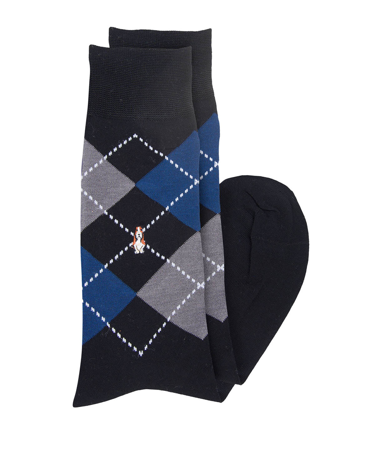 Calcetin Algodón Hombre D Rombos Negro Hush Puppies