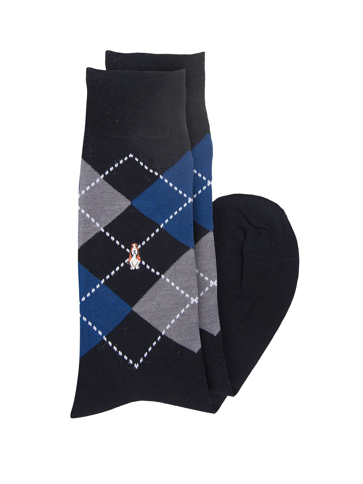 Calcetin Algodón Hombre D Rombos Negro Hush Puppies
