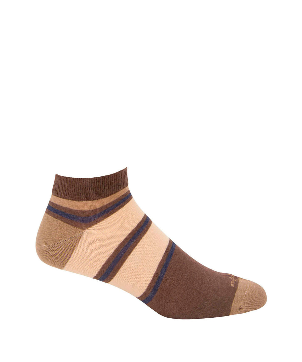 Calcetin Algodón Hombre Ped Rayas Café Hush Puppies