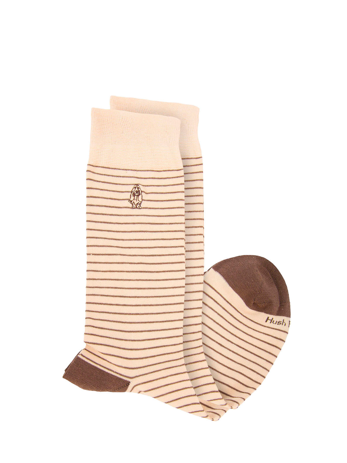 Calcetin Algodón Hombre C Multistripe Beige/Crudo Hush Puppies