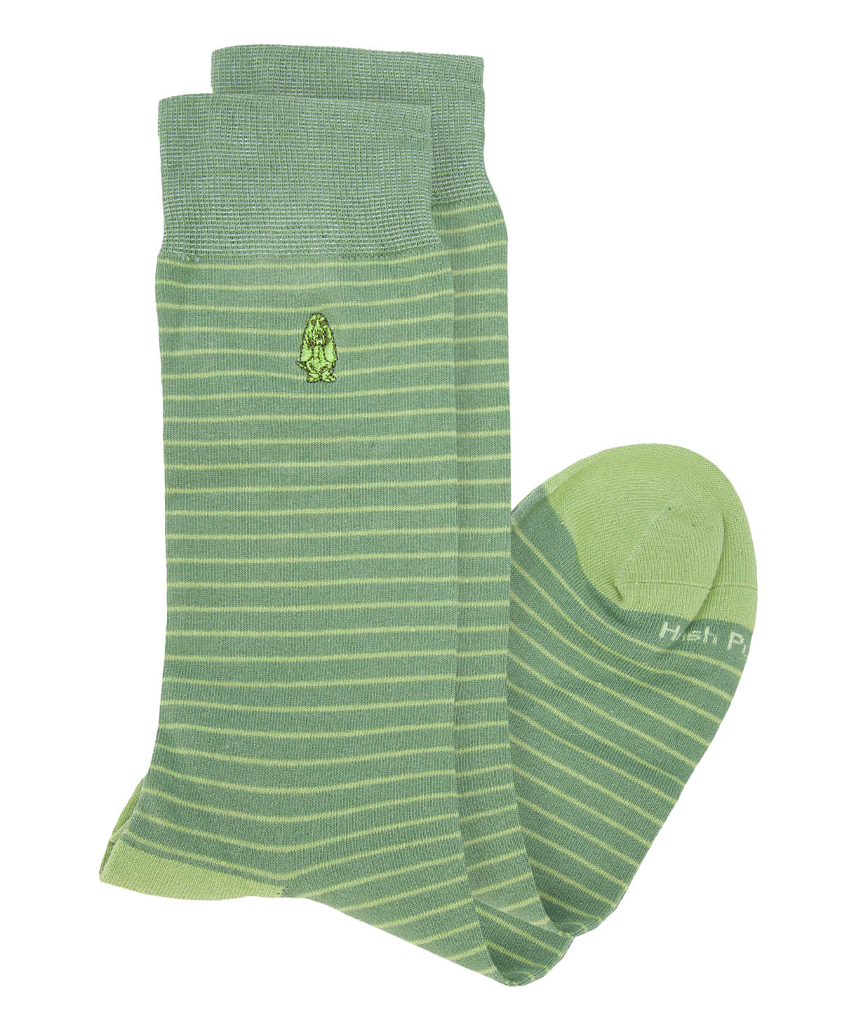 Calcetin Algodón Hombre C Multistripe Verde Hush Puppies