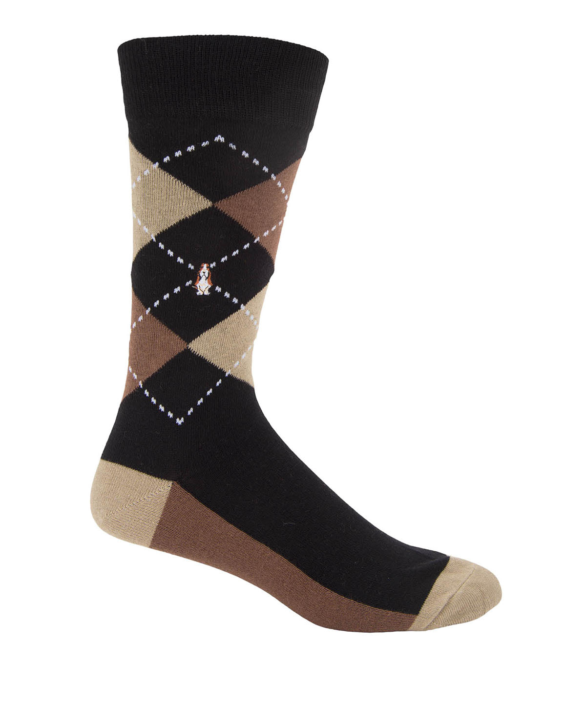 Calcetin Algodón Hombre C Rombos Negro Hush Puppies