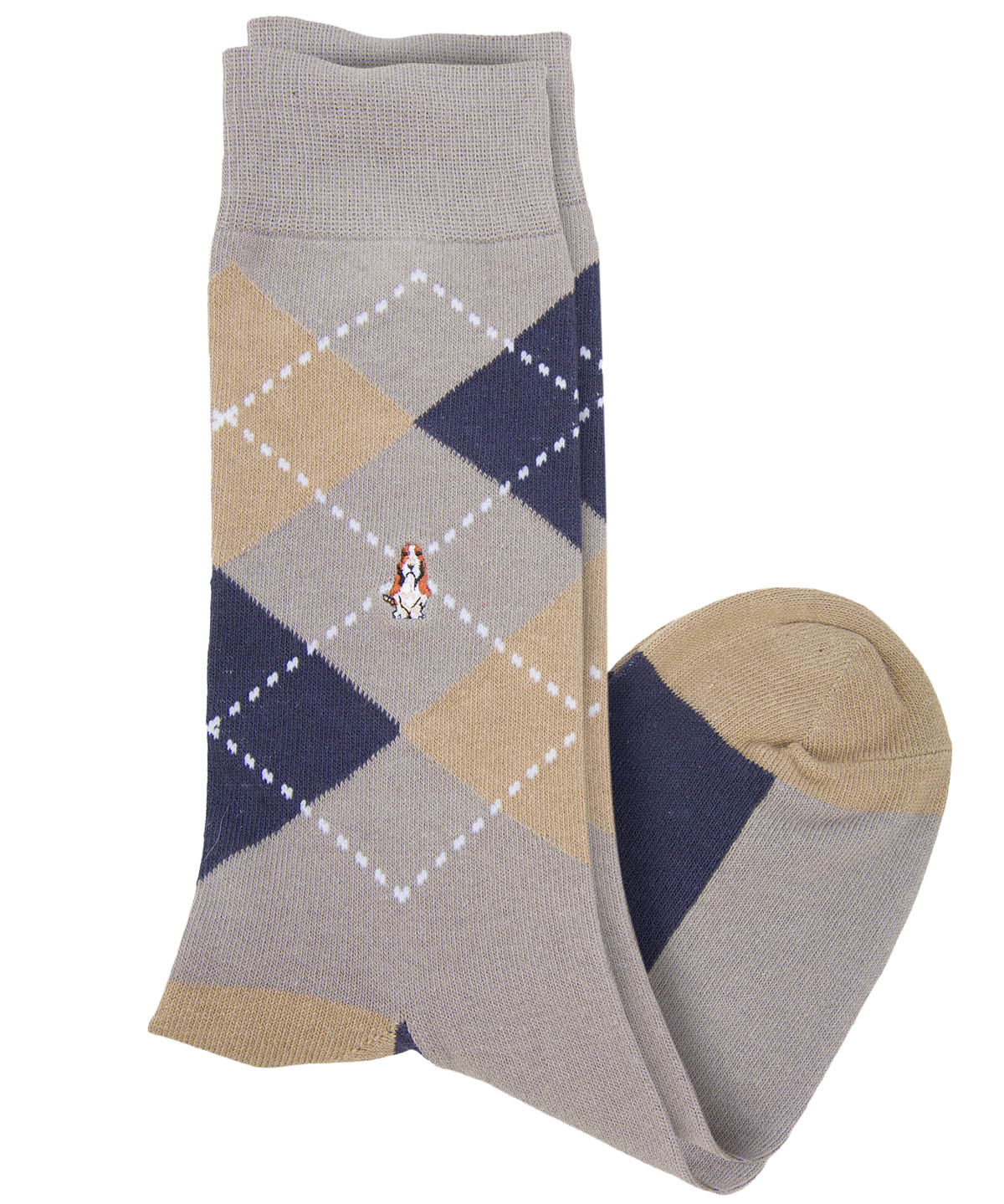 Calcetin Algodón Hombre C Rombos Gris Hush Puppies