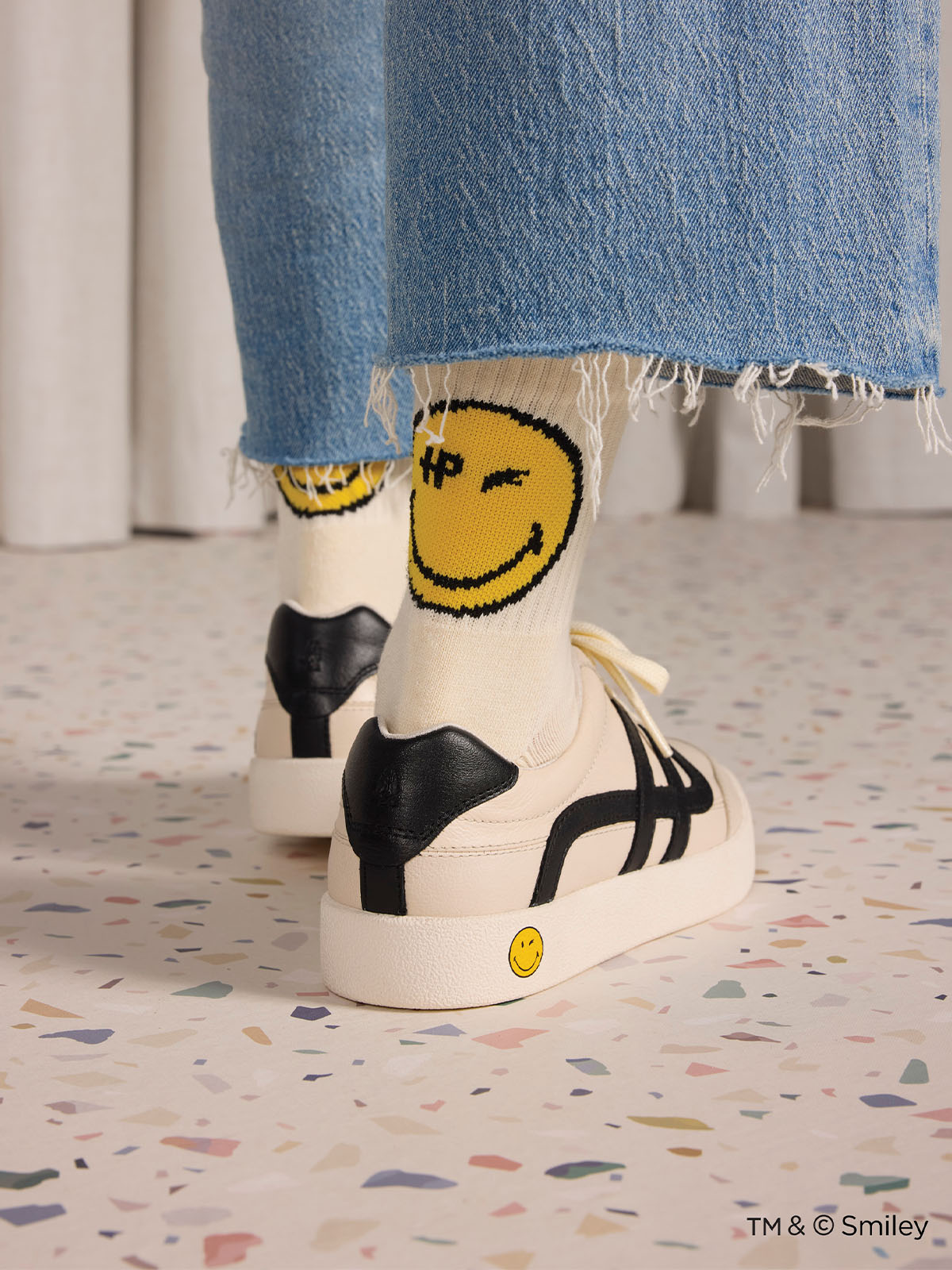 Calcetin Algodon Hombre Hph Smile Sock Blanco Hush Puppies | Hush Puppies