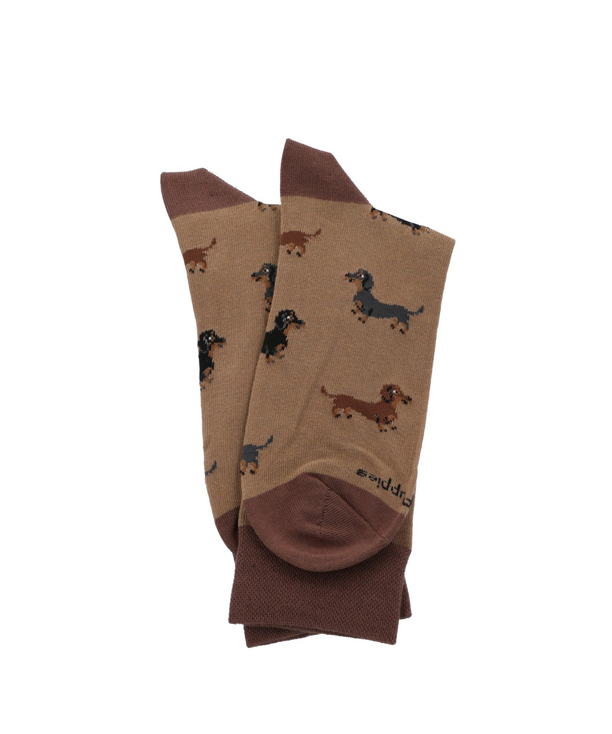 Calcetin Algodón Hombre Cuff Dachshnd Café Hush Puppies