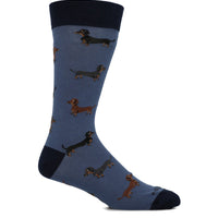 Calcetin Algodón Hombre Cuff Dachshnd Azul Hush Puppies