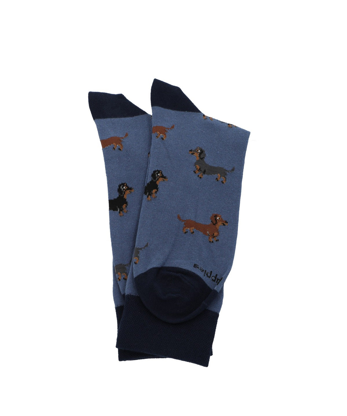 Calcetin Algodón Hombre Cuff Dachshnd Azul Hush Puppies
