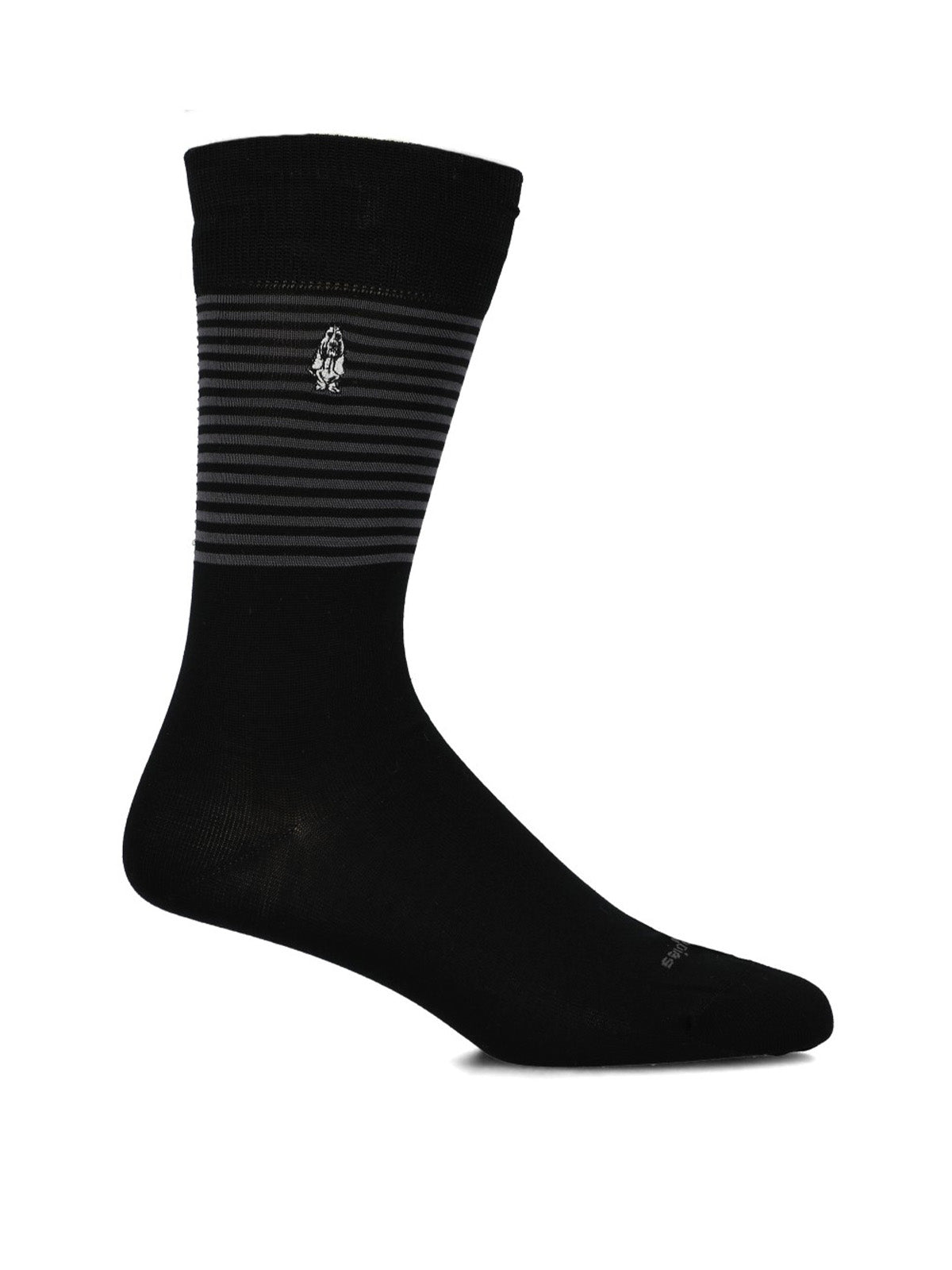 Calcetin Hombre D Lines Dog Emb Negro Hush Puppies