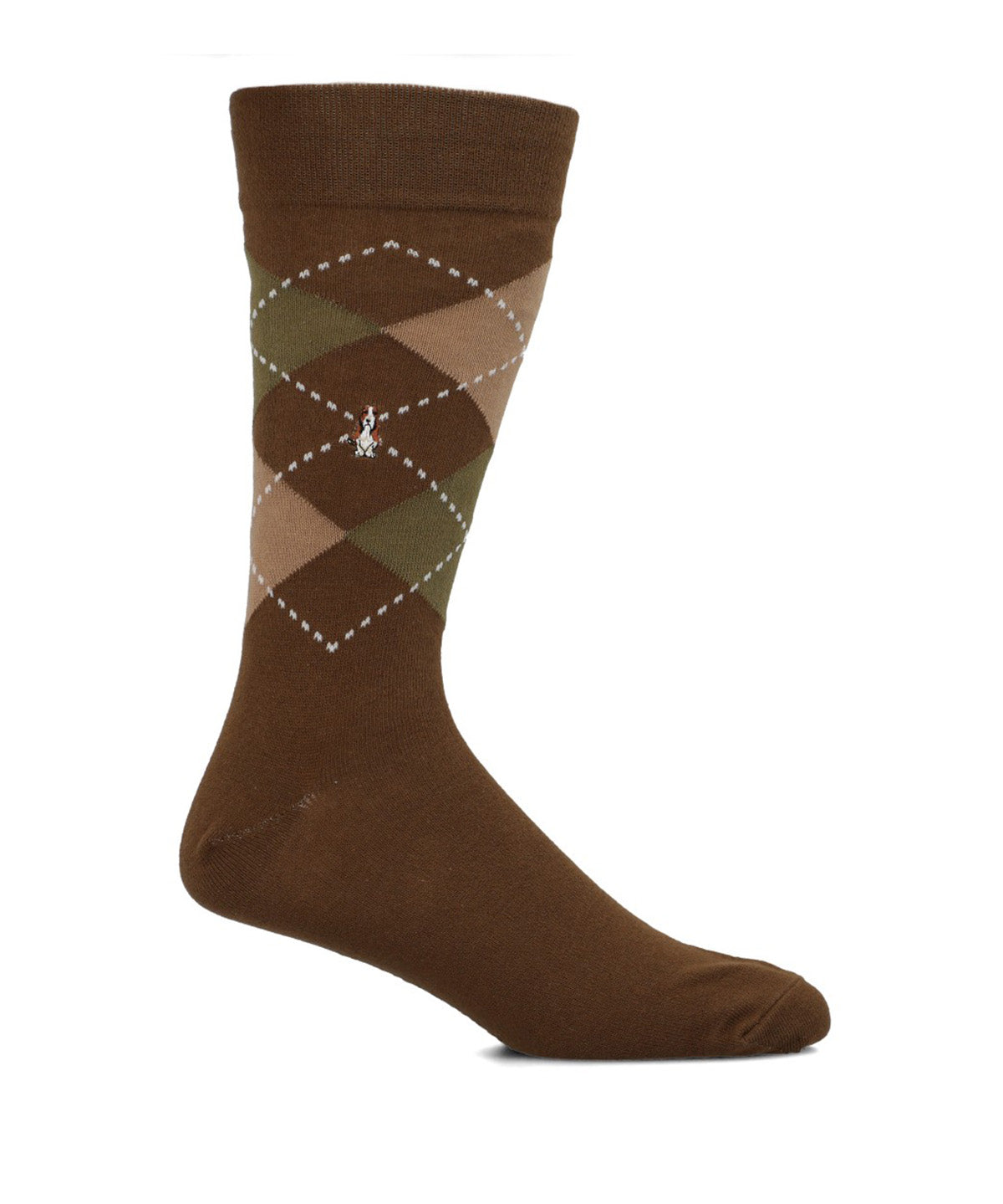 Calcetin Algodón Hombre C Cuff Argyle Café Hush Puppies