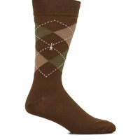 Calcetin Algodón Hombre C Cuff Argyle Café Hush Puppies