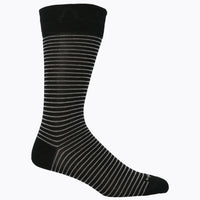 Calcetin Algodón Hombre D Stripes Negro Hush Puppies