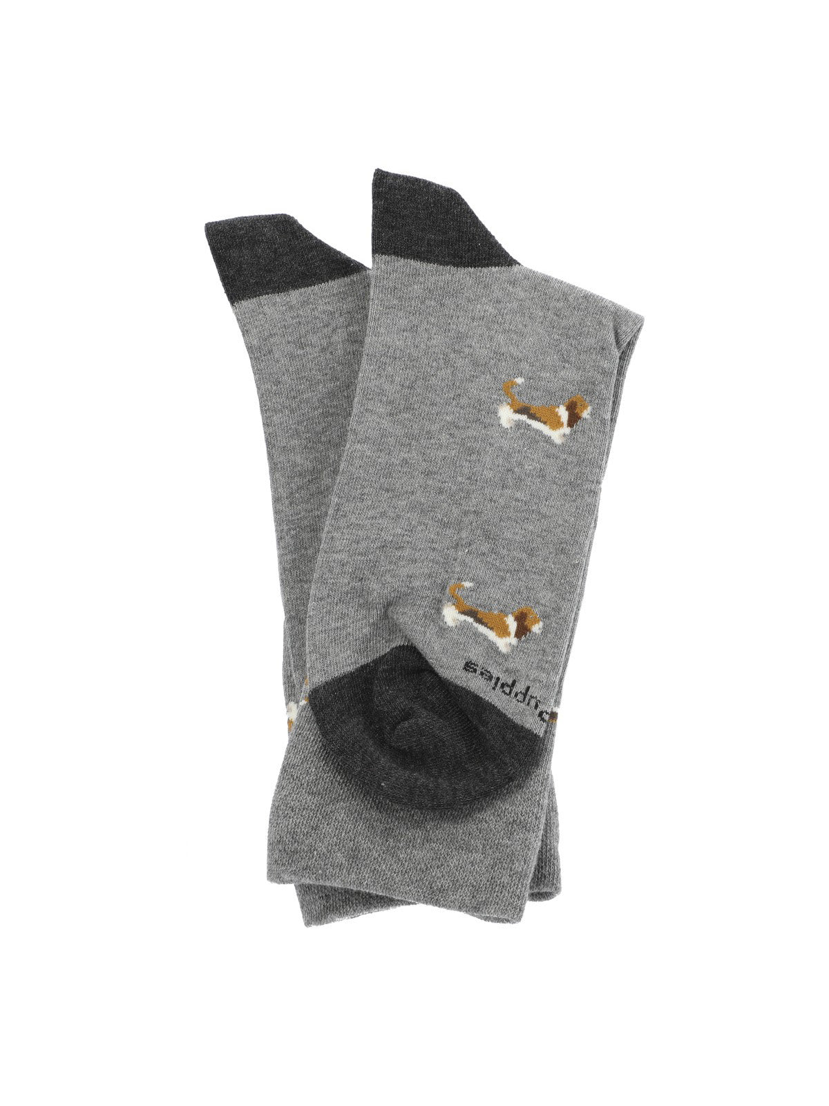 Calcetin Algodón Hombre C Cuff Basset Gris Hush Puppies