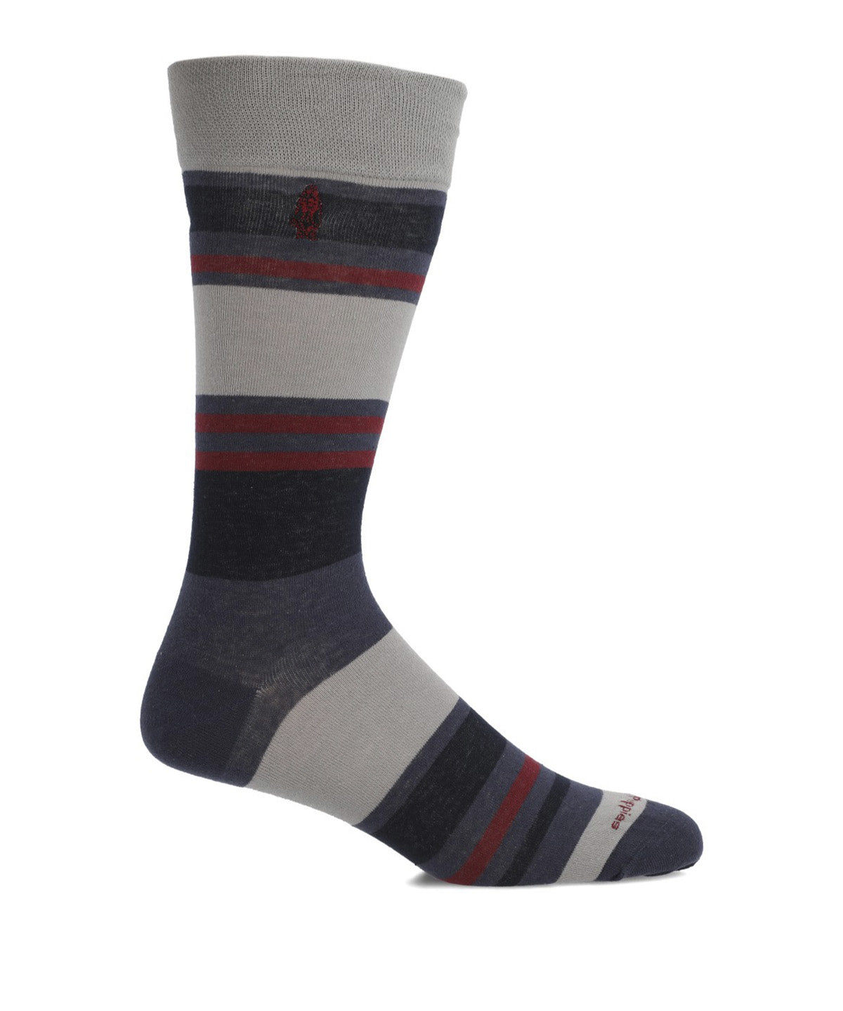 Calcetin Algodón Hombre C Cuff Multilin Gris Hush Puppies